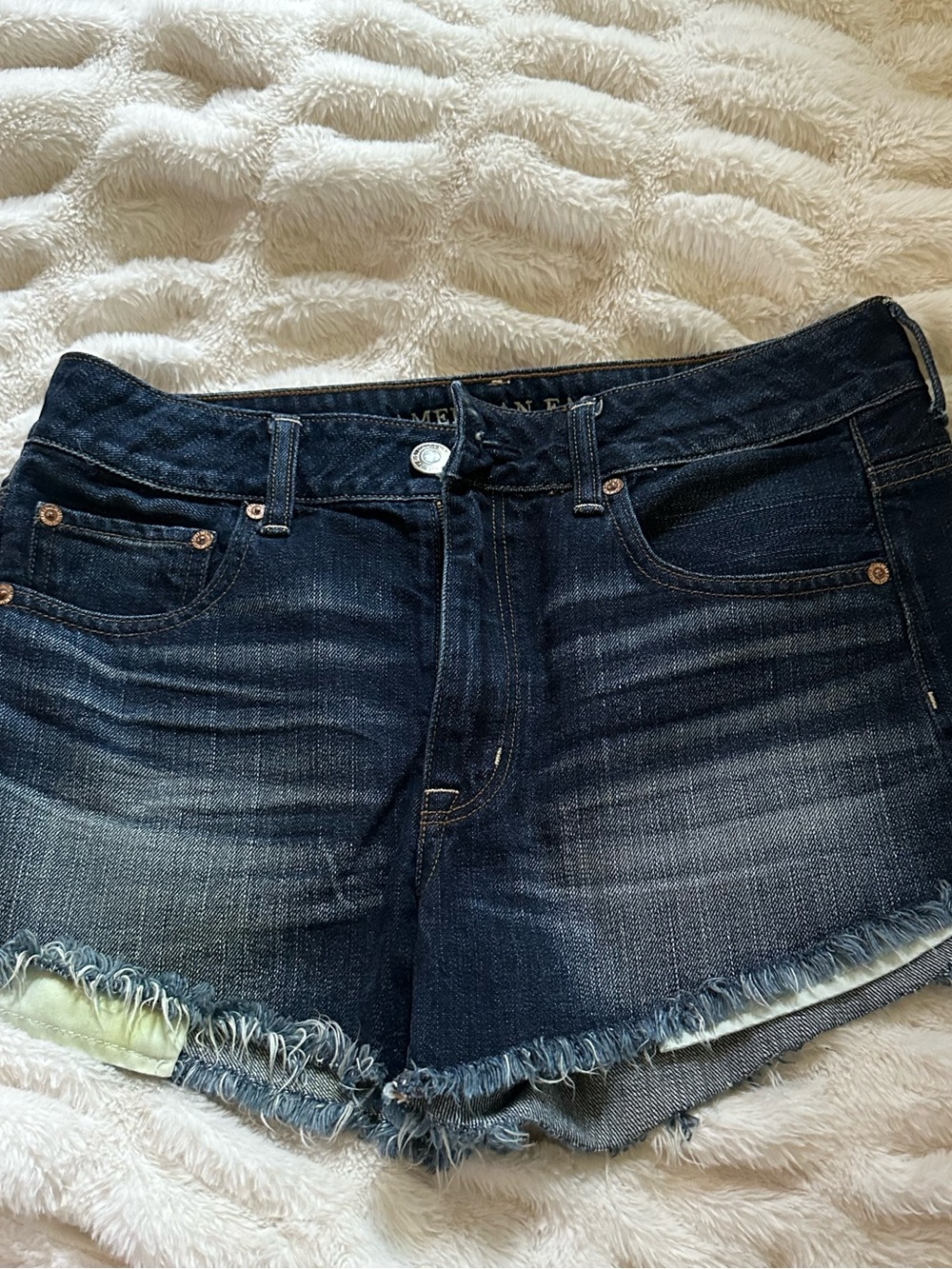 American Eagle Denim Women's Shorts - Dark Blue size 8